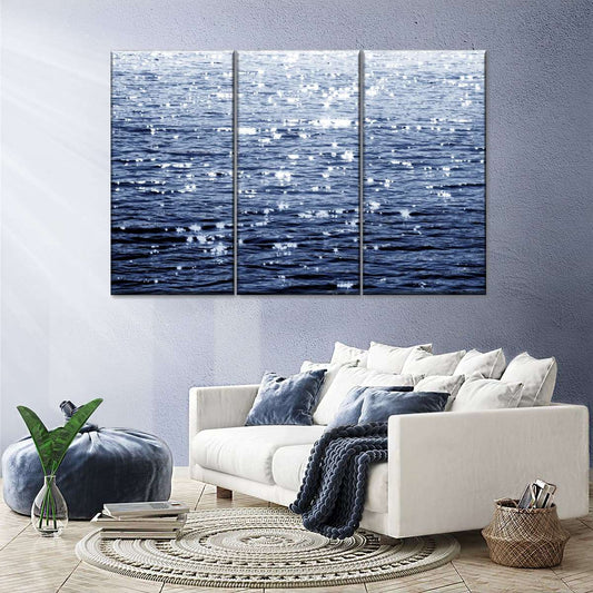 Frendorf | Sonniges Meer Indigo Wandkunst