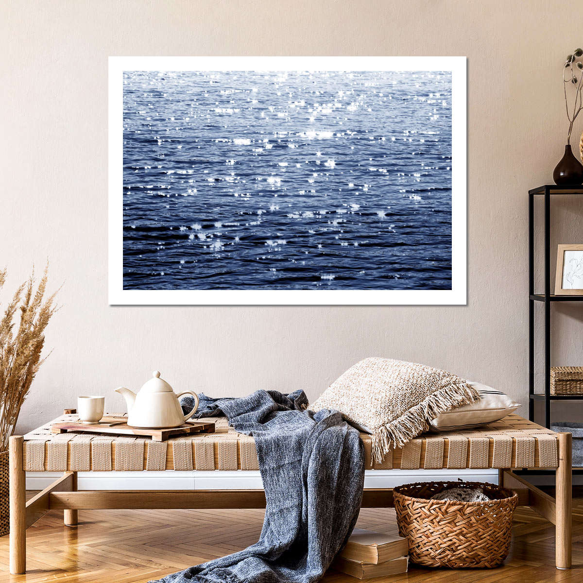 Frendorf | Sonniges Meer Indigo Wandkunst