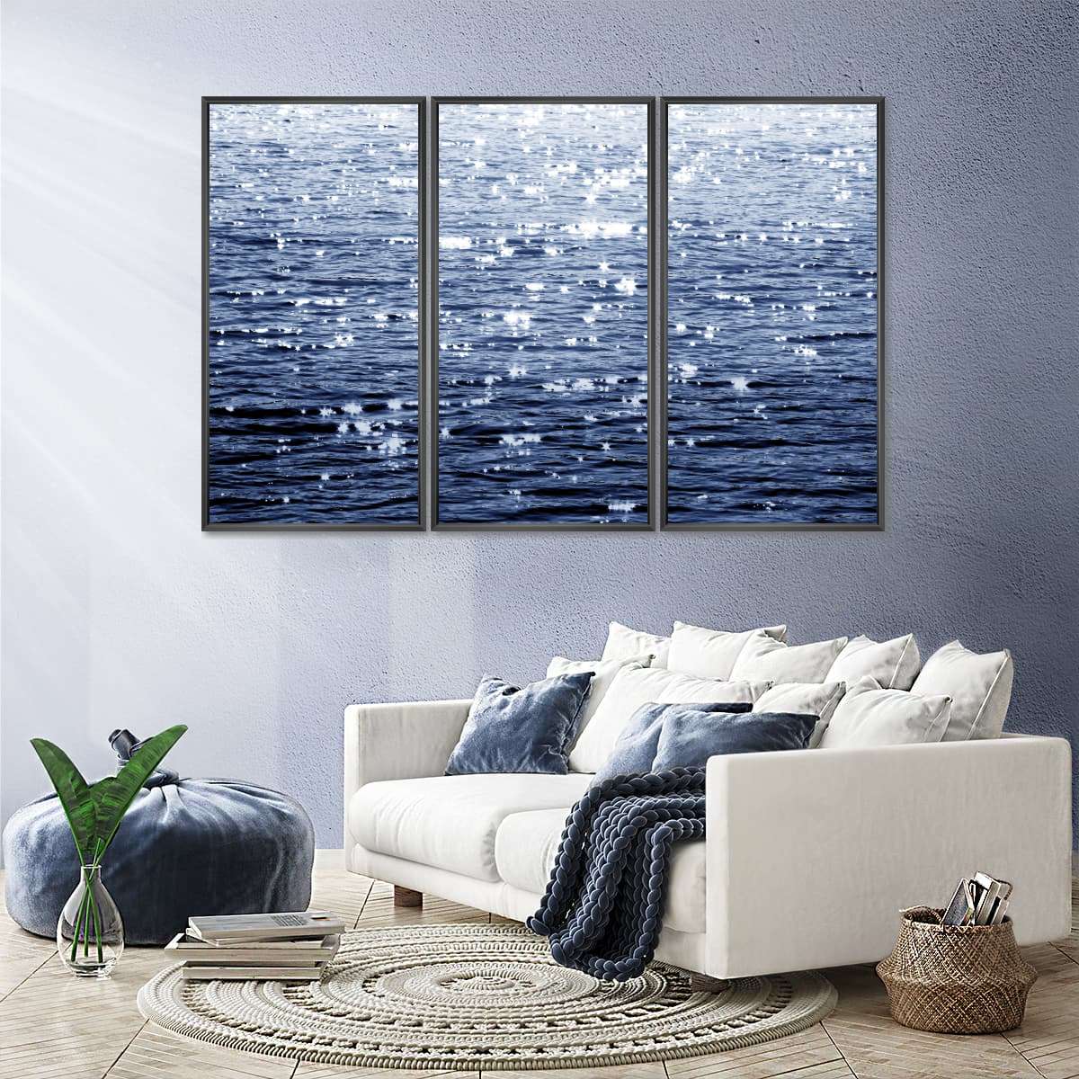 Frendorf | Sonniges Meer Indigo Wandkunst