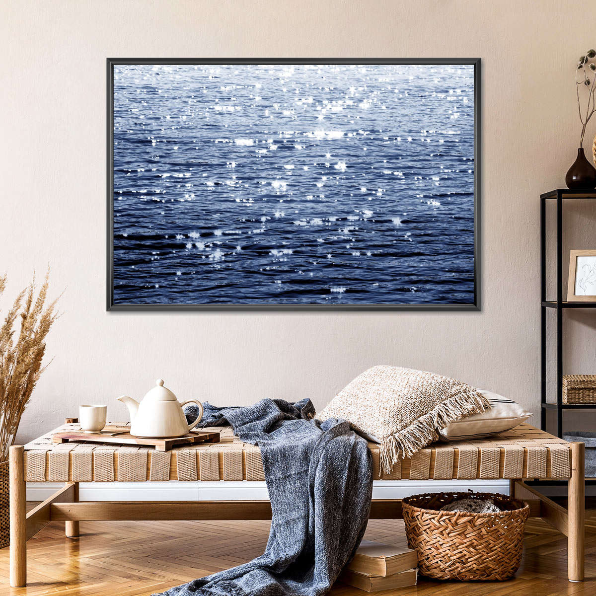 Frendorf | Sonniges Meer Indigo Wandkunst