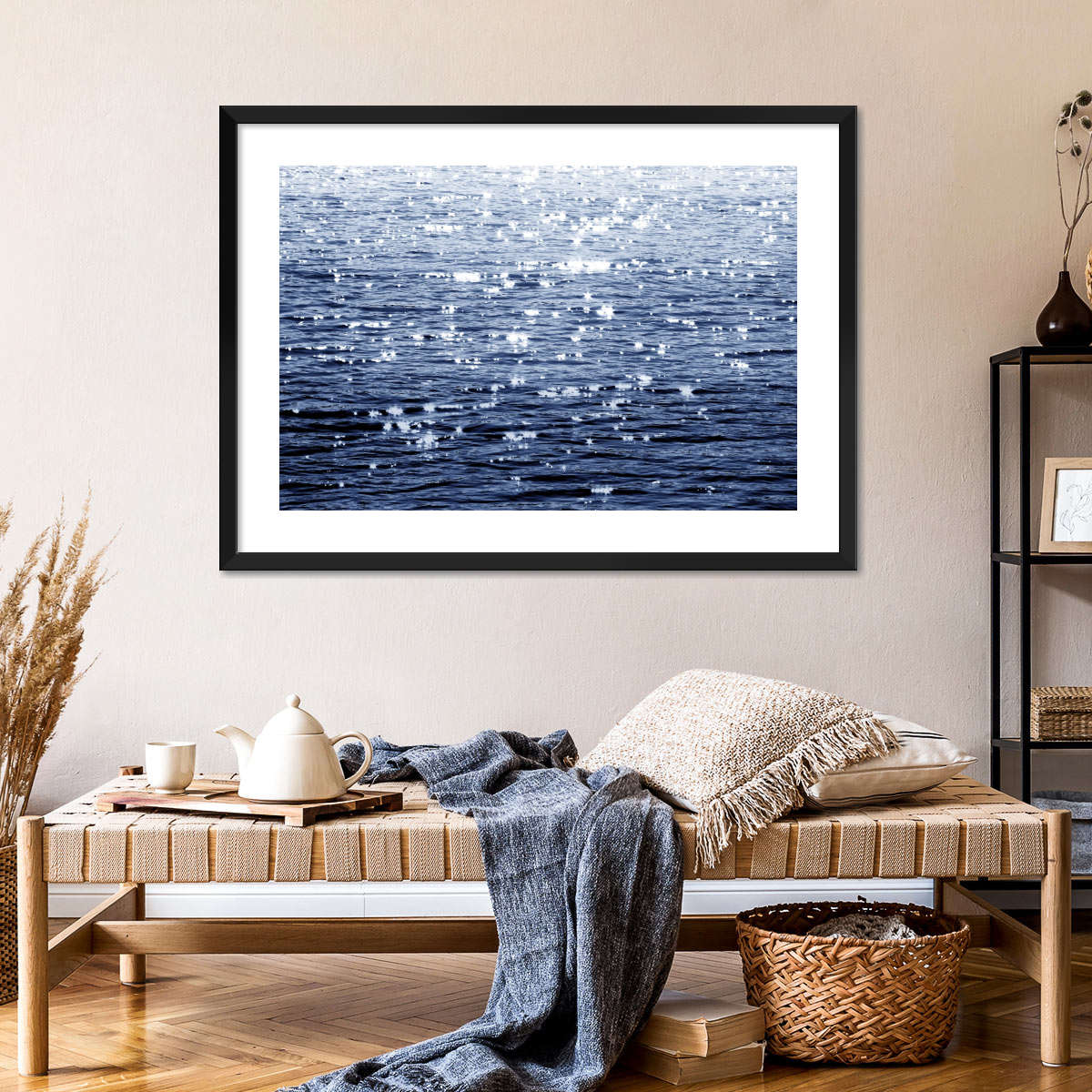 Frendorf | Sonniges Meer Indigo Wandkunst
