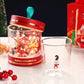 Transparenter Weihnachtsglasbecher mit optionaler Geschenkbox
