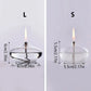 Transparente Öllampe aus Glas als Kerzenständer