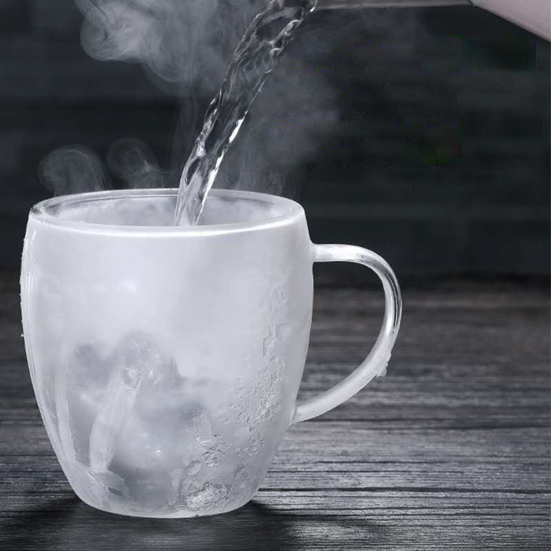 Frendorf | Transparente Glas Doppel Kreative Hitzebeständige Tasse Becher