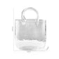 Transparente pastellfarbene Vase in Handtaschenform