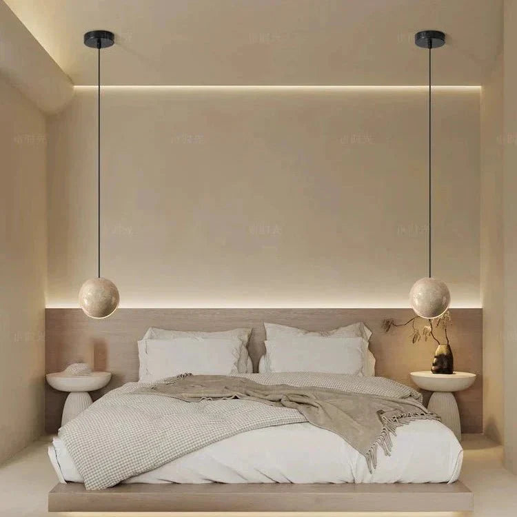 Frendorf | Bringen Sie Ihr Schlafzimmer mit dem magischen lunaren Travertin-Kronleuchter zum Strahlen