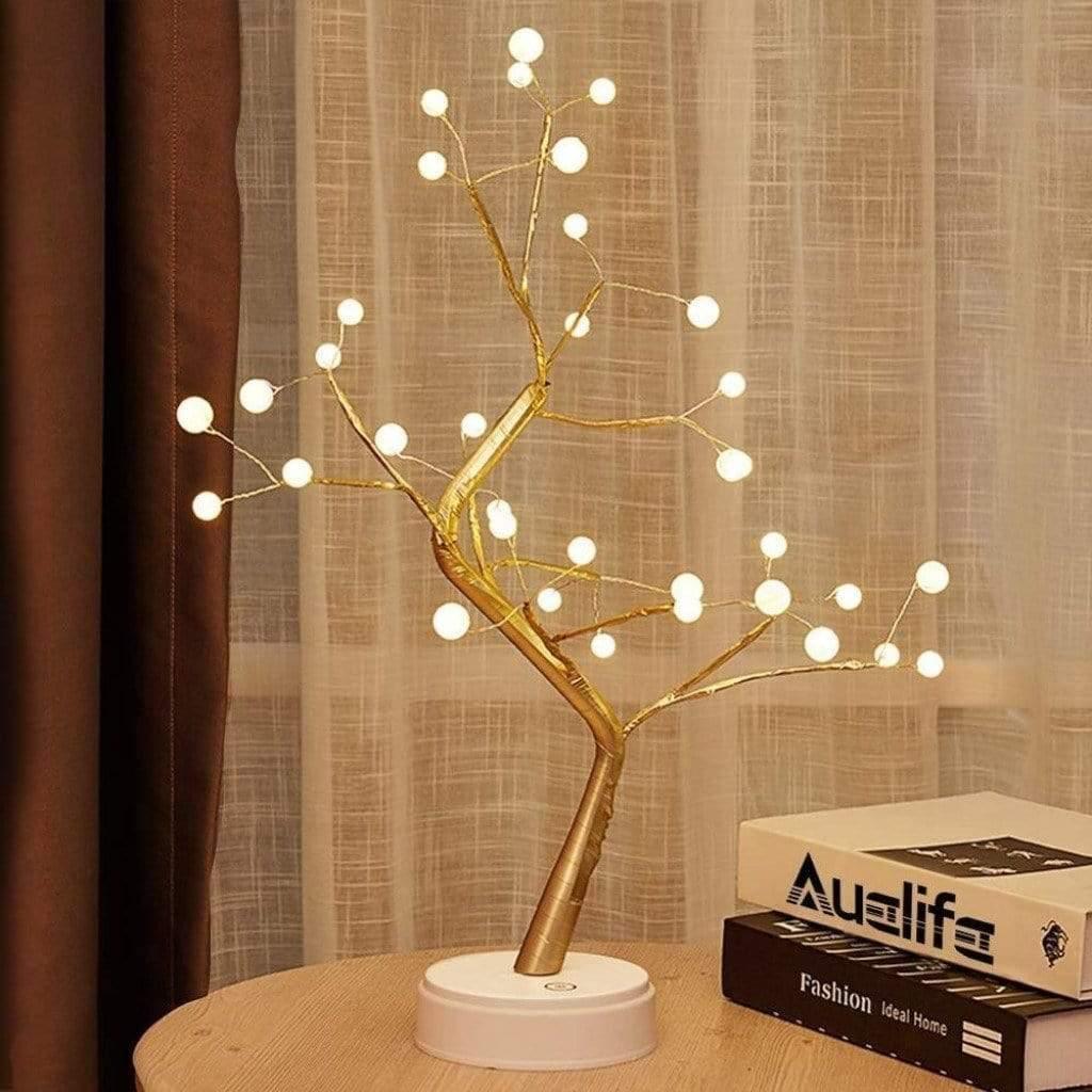 Frendorf | SpiritGlow LED Baum Tischlampe | Magisches Stimmungslicht | Kabellos | Deko für Zuhause