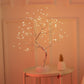 Frendorf | FairyTree LED Baumlichter Lampe | Dekoratives Stimmungslicht | Kupferdraht & Fairy Lights | Kabellose Tischlampe für Zuhause