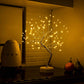 Frendorf | FairyTree LED Baumlichter Lampe | Dekoratives Stimmungslicht | Kupferdraht & Fairy Lights | Kabellose Tischlampe für Zuhause