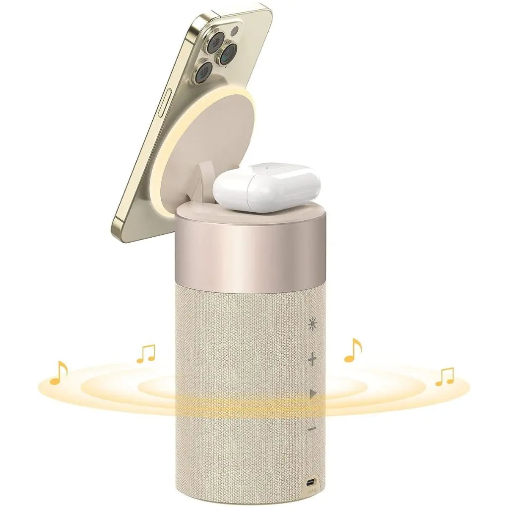 Frendorf | 2-in-1 MagSafe Ladegerät mit Bluetooth-Lautsprecher und Powerbank