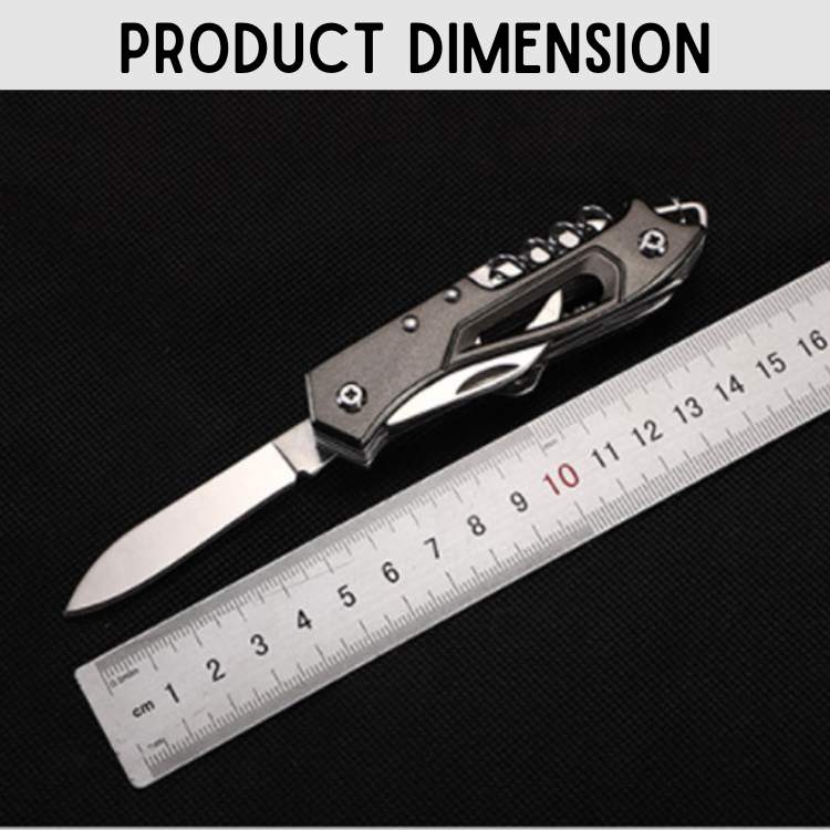 Frendorf | Multifunktionales Schweizer Taschenmesser | Kompaktes, langlebiges Werkzeug aus Edelstahl für Camping, Wandern und den täglichen Gebrauch