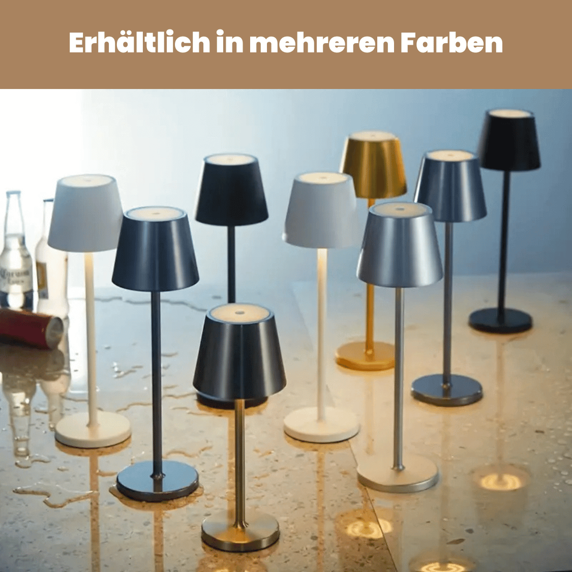 Frendorf LED Tischlampe – Kabellos, Touch-Bedienung & Dimmbares Licht