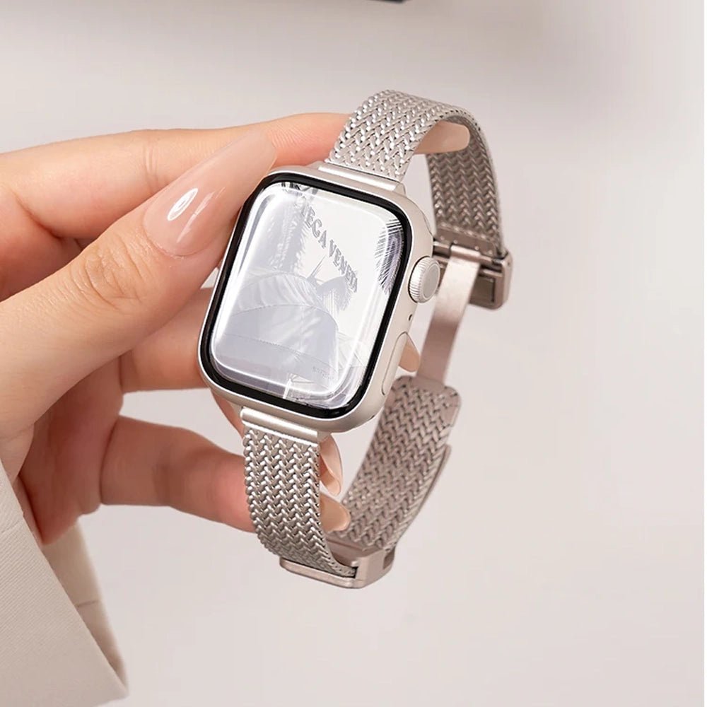 Frendorf | Damen Ultra-Dünnes Edelstahl Armband für Apple Watch