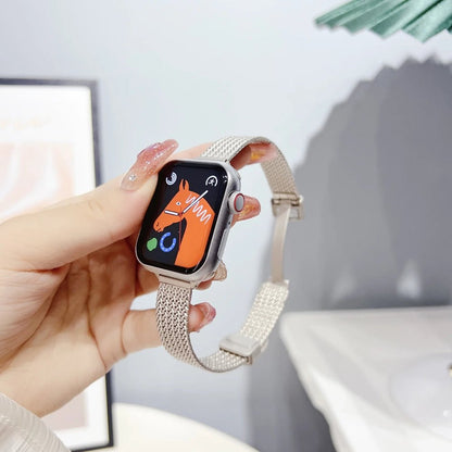 Frendorf | Damen Ultra-Dünnes Edelstahl Armband für Apple Watch
