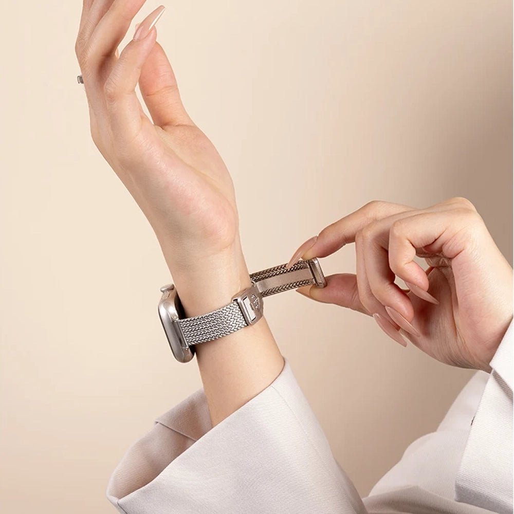 Frendorf | Damen ultra-dünnes Armband aus Edelstahl für Apple Watch