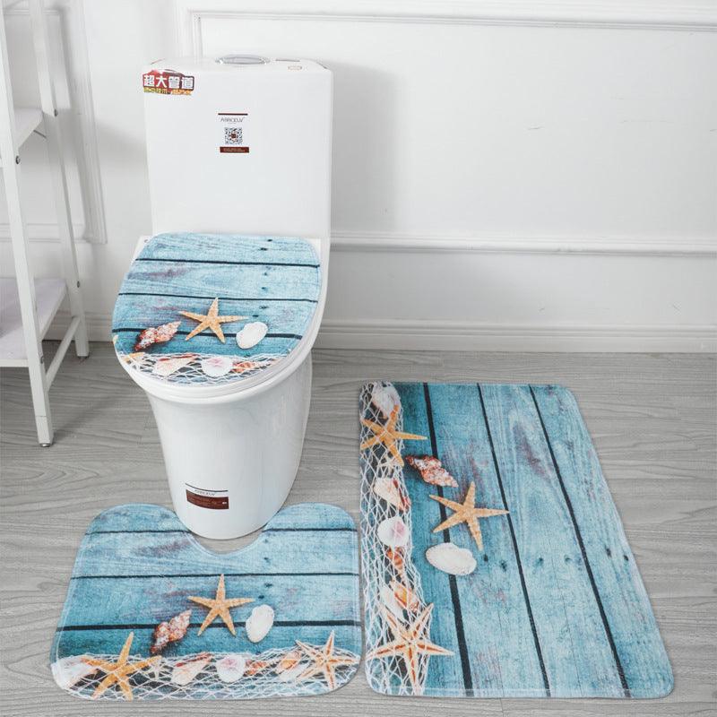 Oceanic Oasis 3-teiliges WC-Set - Skandinavischer Flair
