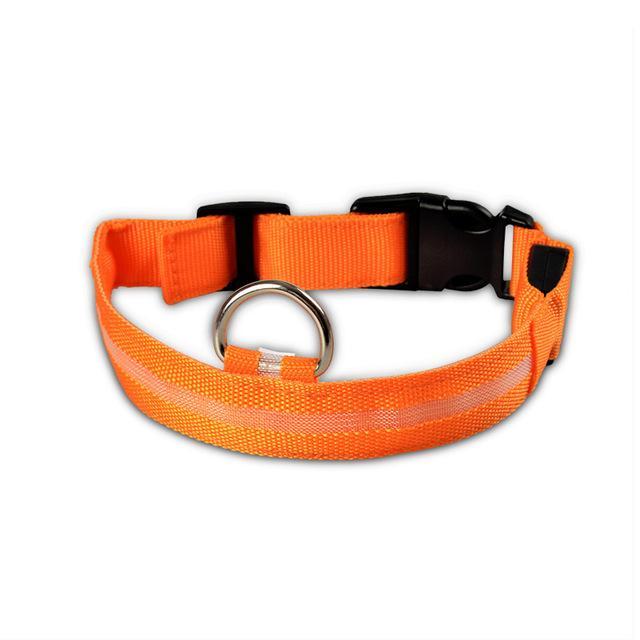 Frendorf | Nylon LED Haustier Hundehalsband, Nachtsicherheitsblinkendes Leuchthalsband, Hunde leuchtende fluoreszierende Halsbänder Haustierbedarf
