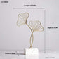 Frendorf | LeafyGlow Skulptur Dekofigur aus Metall | Ginkgo-Design | Wohnaccessoire | Tisch- und Regaldekoration