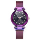 Frendorf | Luxus Sternenhimmel Edelstahl Mesh Armbanduhren für Frauen Kristall Analog Quarz Armbanduhren Damen Sport Kleid Uhr