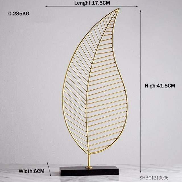 Frendorf | LeafyGlow Skulptur Dekofigur aus Metall | Ginkgo-Design | Wohnaccessoire | Tisch- und Regaldekoration
