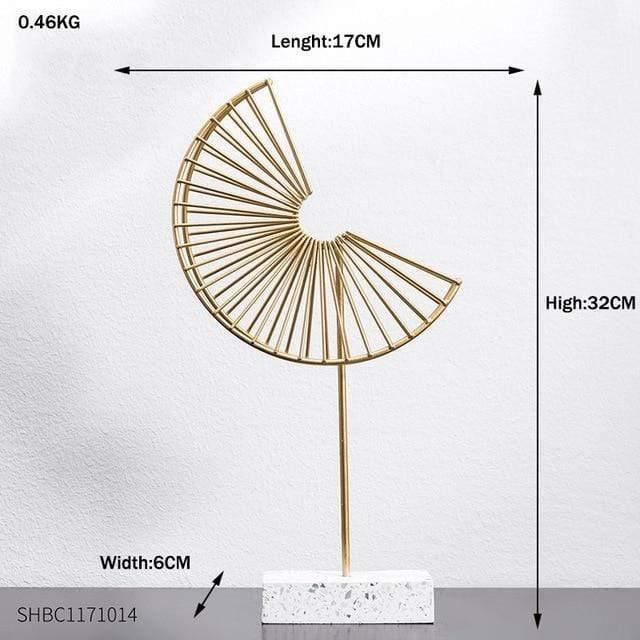 Frendorf | LeafyGlow Skulptur Dekofigur aus Metall | Ginkgo-Design | Wohnaccessoire | Tisch- und Regaldekoration