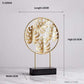 Frendorf | LeafyGlow Skulptur Dekofigur aus Metall | Ginkgo-Design | Wohnaccessoire | Tisch- und Regaldekoration