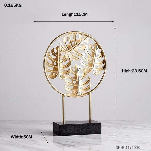 Frendorf | LeafyGlow Skulptur Dekofigur aus Metall | Ginkgo-Design | Wohnaccessoire | Tisch- und Regaldekoration