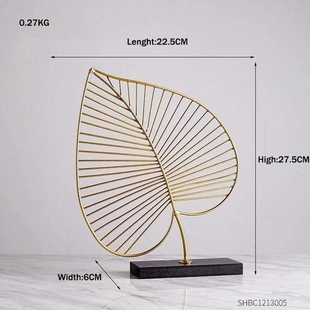 Frendorf | LeafyGlow Skulptur Dekofigur aus Metall | Ginkgo-Design | Wohnaccessoire | Tisch- und Regaldekoration