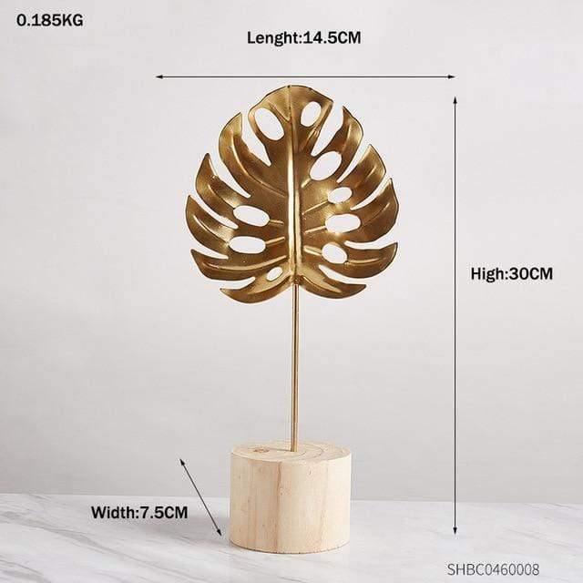 Frendorf | LeafyGlow Skulptur Dekofigur aus Metall | Ginkgo-Design | Wohnaccessoire | Tisch- und Regaldekoration