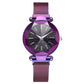Frendorf | Luxus Sternenhimmel Edelstahl Mesh Armbanduhren für Frauen Kristall Analog Quarz Armbanduhren Damen Sport Kleid Uhr
