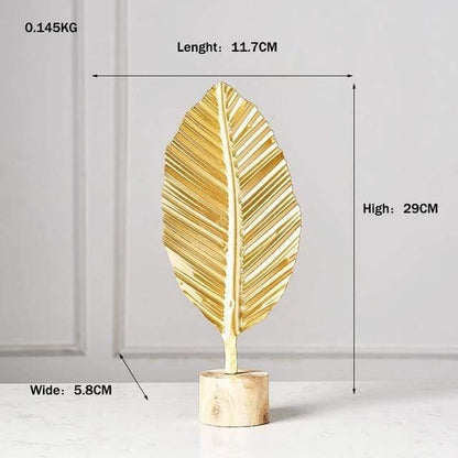 Frendorf | LeafyGlow Skulptur Dekofigur aus Metall | Ginkgo-Design | Wohnaccessoire | Tisch- und Regaldekoration