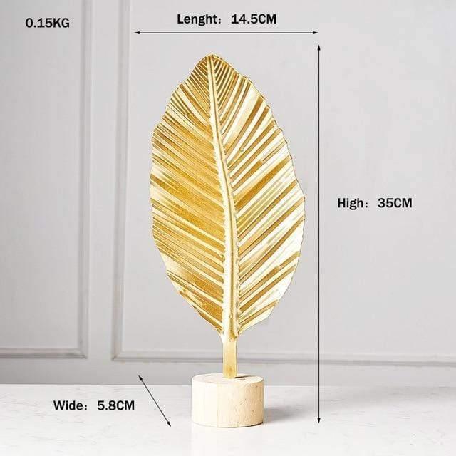Frendorf | LeafyGlow Skulptur Dekofigur aus Metall | Ginkgo-Design | Wohnaccessoire | Tisch- und Regaldekoration