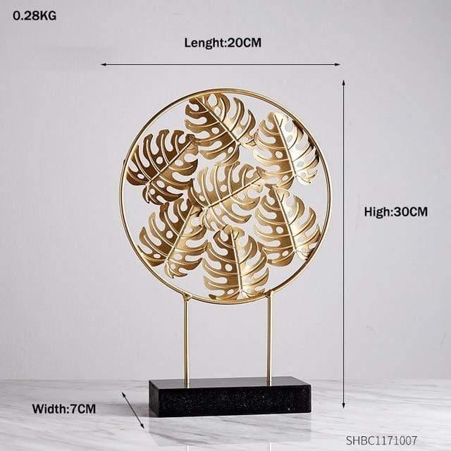 Frendorf | LeafyGlow Skulptur Dekofigur aus Metall | Ginkgo-Design | Wohnaccessoire | Tisch- und Regaldekoration