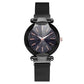 Frendorf | Luxus Sternenhimmel Edelstahl Mesh Armbanduhren für Frauen Kristall Analog Quarz Armbanduhren Damen Sport Kleid Uhr