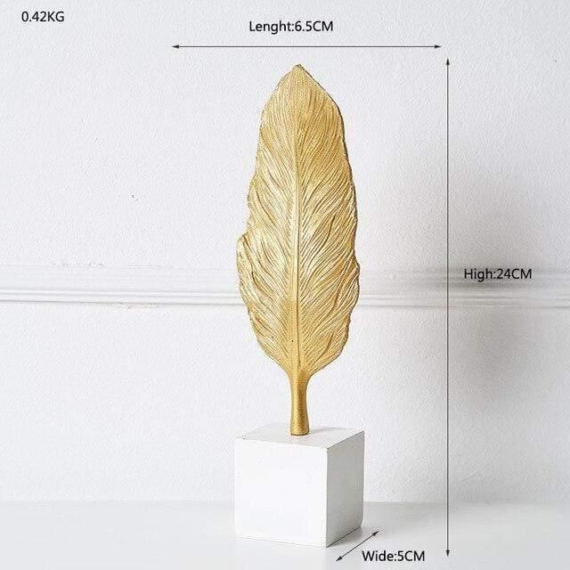 Frendorf | LeafyGlow Skulptur Dekofigur aus Metall | Ginkgo-Design | Wohnaccessoire | Tisch- und Regaldekoration