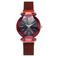 Frendorf | Luxus Sternenhimmel Edelstahl Mesh Armbanduhren für Frauen Kristall Analog Quarz Armbanduhren Damen Sport Kleid Uhr