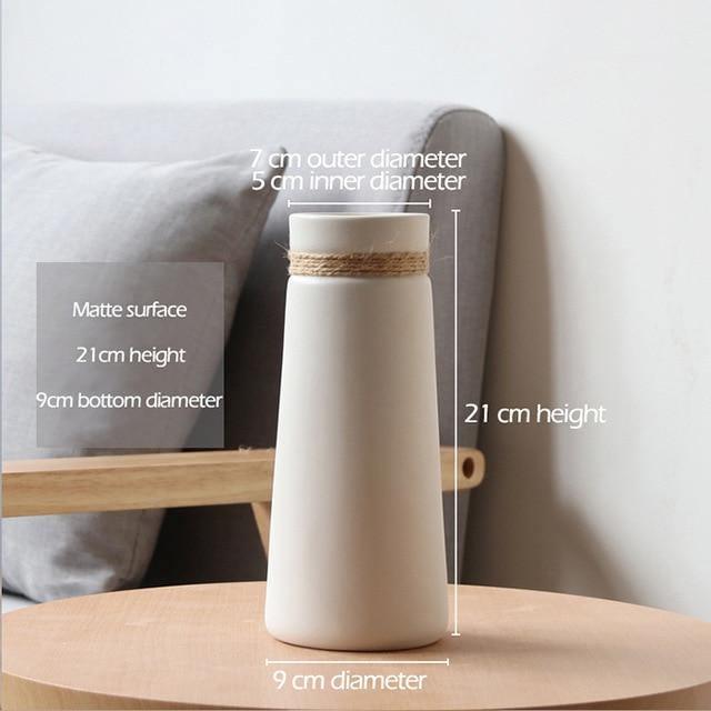 Frendorf | ClayMatte Moderne Keramik Blumenvase | Mattes Finish | Dekoration für Zuhause