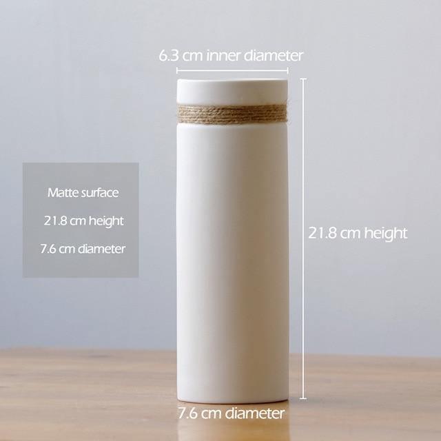 Frendorf | ClayMatte Moderne Keramik Blumenvase | Mattes Finish | Dekoration für Zuhause