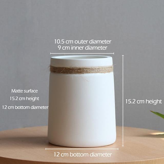 Frendorf | ClayMatte Moderne Keramik Blumenvase | Mattes Finish | Dekoration für Zuhause