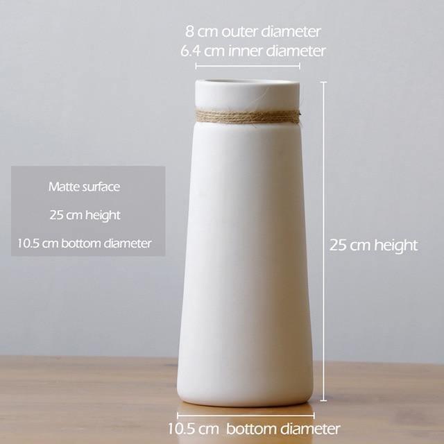 Frendorf | ClayMatte Moderne Keramik Blumenvase | Mattes Finish | Dekoration für Zuhause