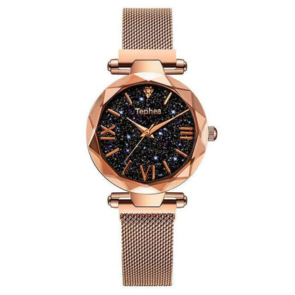 Frendorf | Luxus Damen Armbanduhren Magnetische Sternenhimmel Damen Uhr Quarz Armbanduhr Mode Damen Armbanduhr