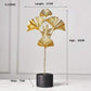 Frendorf | LeafyGlow Skulptur Dekofigur aus Metall | Ginkgo-Design | Wohnaccessoire | Tisch- und Regaldekoration