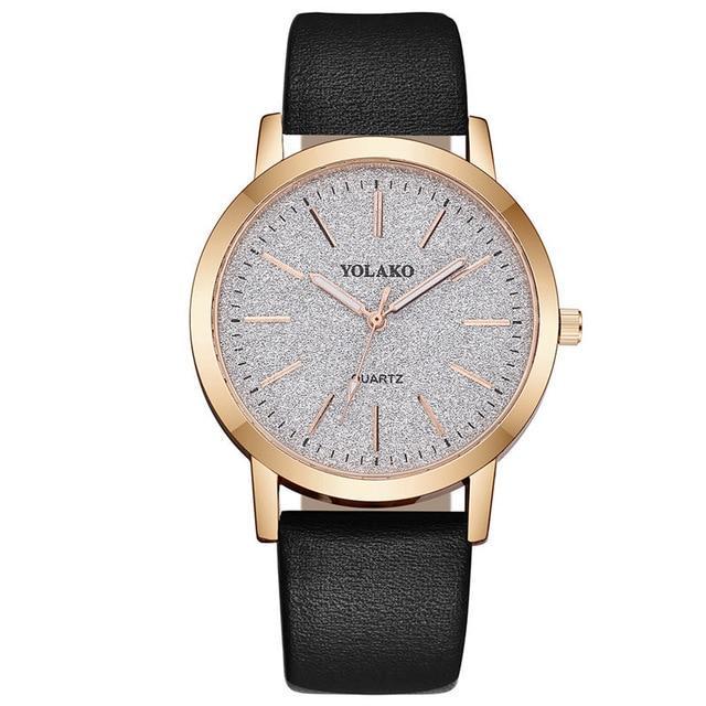 Frendorf | s Hochwertige Mode Frauen Damen Simple Uhren Genf Kunstleder Analog Quarz Armbanduhr Uhr Geschenke