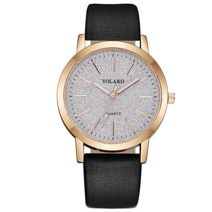 Frendorf | s Hochwertige Mode Frauen Damen Simple Uhren Genf Kunstleder Analog Quarz Armbanduhr Uhr Geschenke