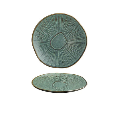 8" Retro Keramik Runde Platte Western Platte Küchen Geschirr