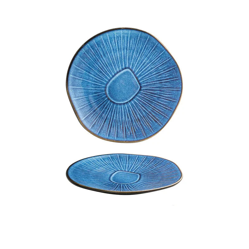 8" Retro Keramik Runde Platte Western Platte Küchen Geschirr