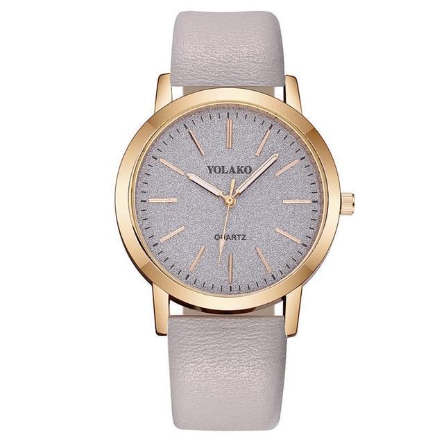 Frendorf | s Hochwertige Mode Frauen Damen Simple Uhren Genf Kunstleder Analog Quarz Armbanduhr Uhr Geschenke