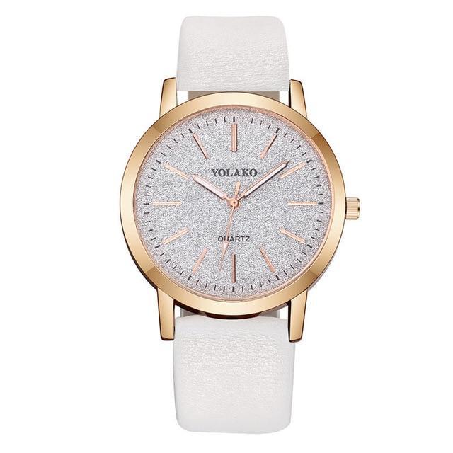 Frendorf | s Hochwertige Mode Frauen Damen Simple Uhren Genf Kunstleder Analog Quarz Armbanduhr Uhr Geschenke