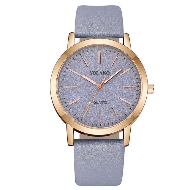 Frendorf | s Hochwertige Mode Frauen Damen Simple Uhren Genf Kunstleder Analog Quarz Armbanduhr Uhr Geschenke