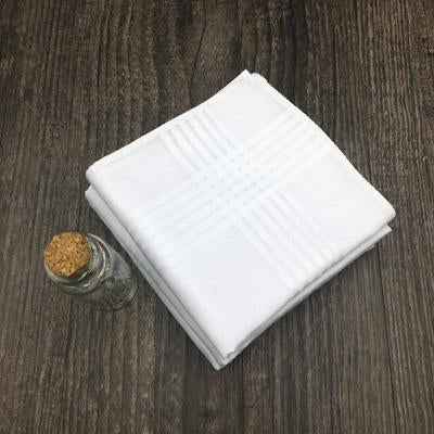 Frendorf | 100% Baumwolle Taschentuch Weiß Taschentücher Einstecktücher 40cm*40cm